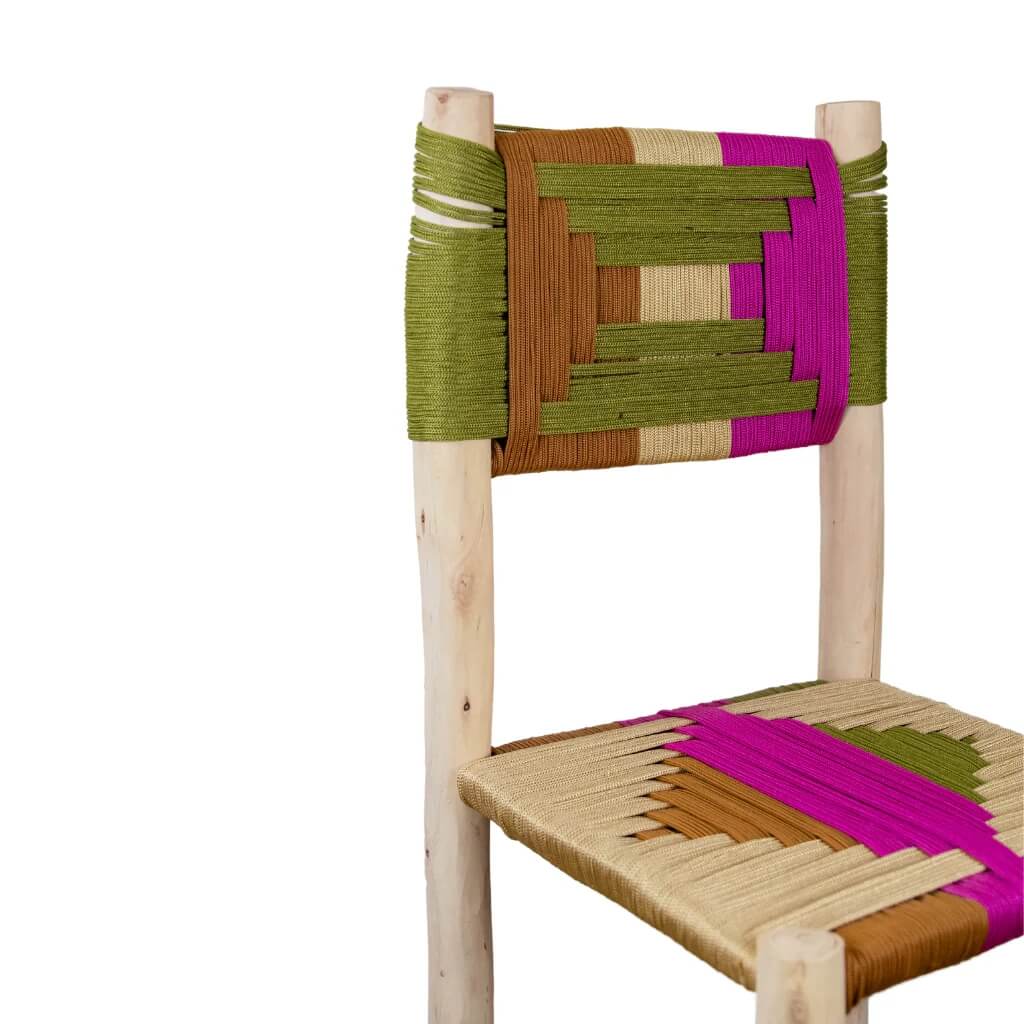 Moroccan Bar Stool with Braided Rope Seat – KOH