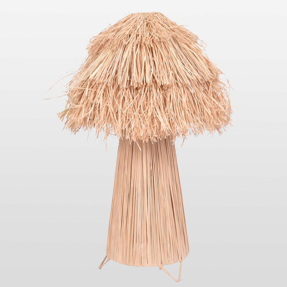 Moroccan Raffia Table Lamp – Handwoven Natural Lamp Bedroom