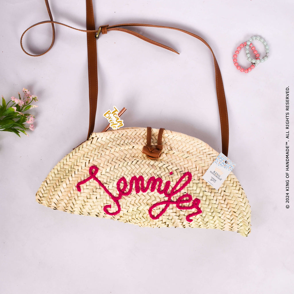 Personalized bridesmaid bag with custom name