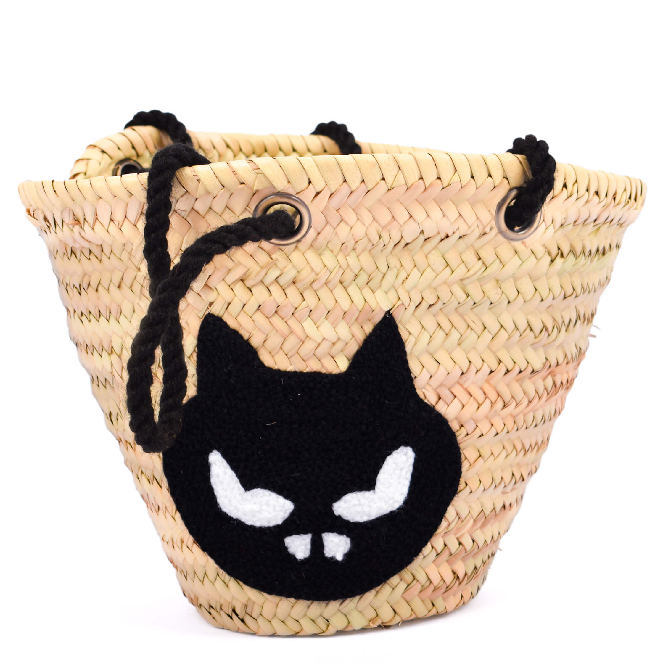 Angry Cat Small Basket - For Halloween Party Gift