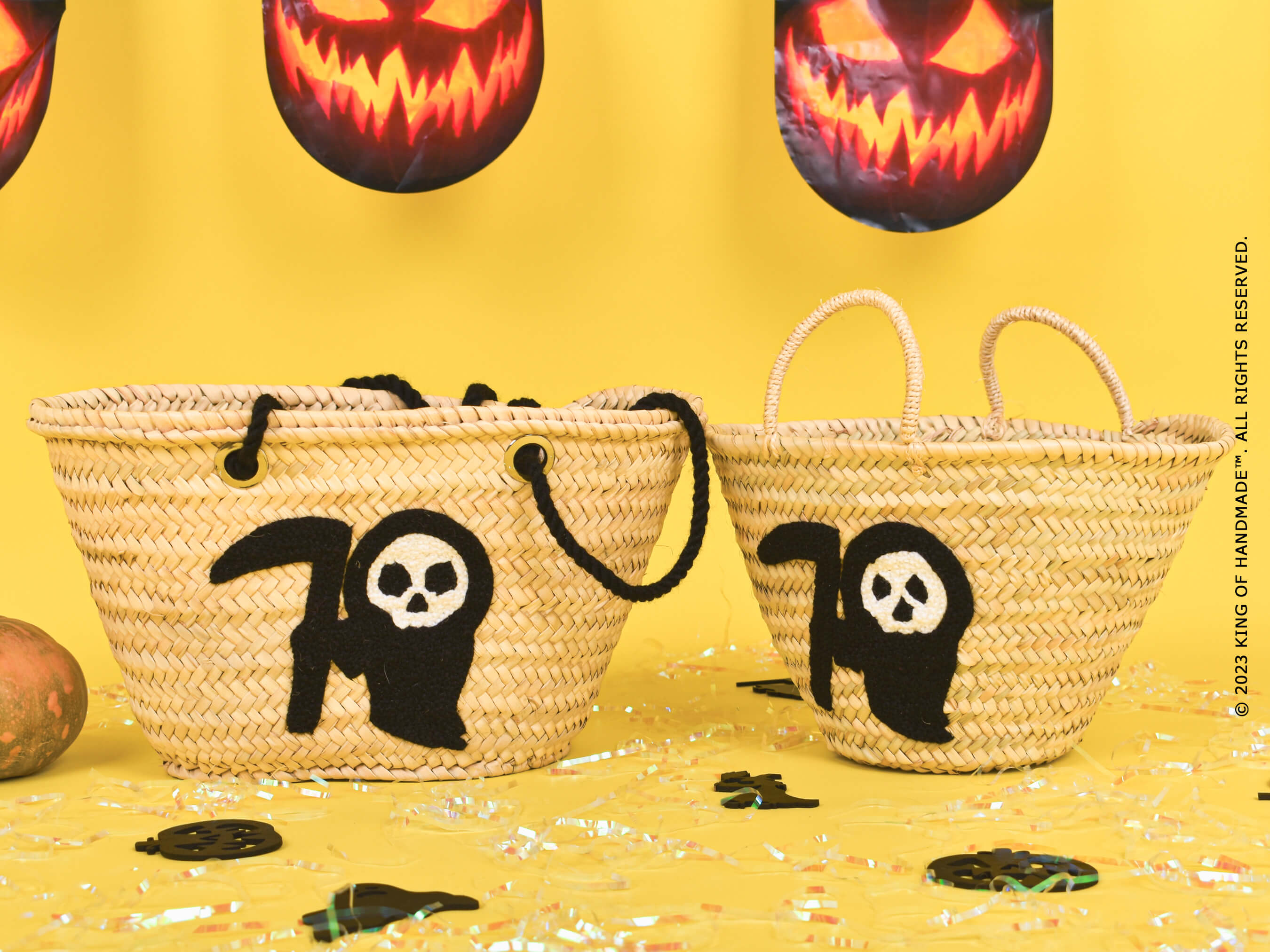 Grim Reaper Small Basket - Halloween gift