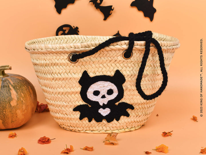 Halloween bucket - Diego Bat Skeleton basket