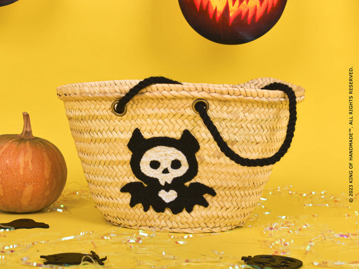 Halloween bucket - Diego Bat Skeleton basket