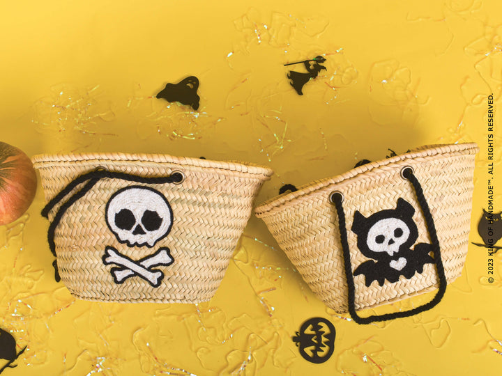 Halloween bucket - Diego Bat Skeleton basket