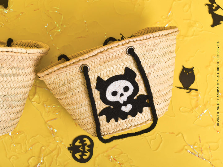 Halloween bucket - Diego Bat Skeleton basket