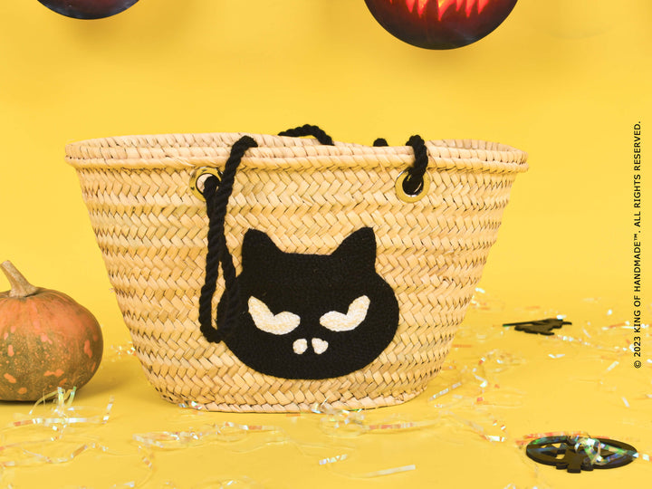 Angry Cat Basket - For Halloween Party Gift