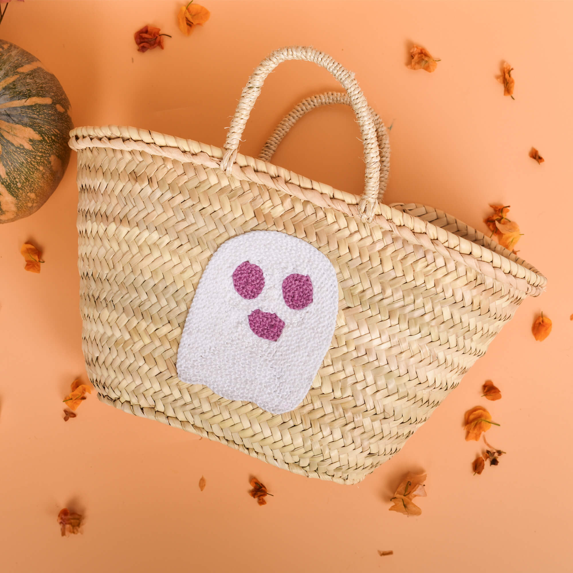 Phantom Basket - Personalized Straw Basket for Halloween Party Gift