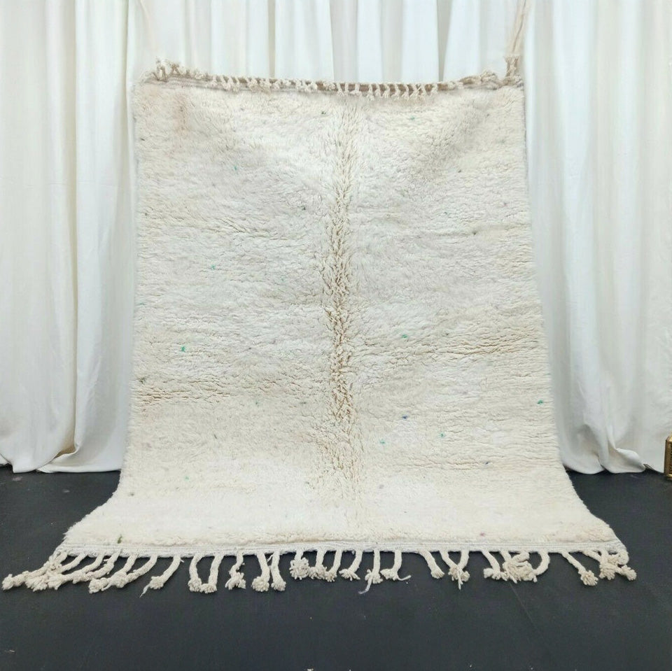Moroccan Berber Rug – Ivory Polka-Dot Wool Area Rug