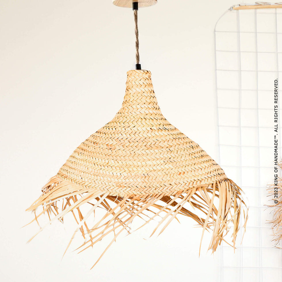Natural Esparto Chandelier – Handmade Woven Lampshade