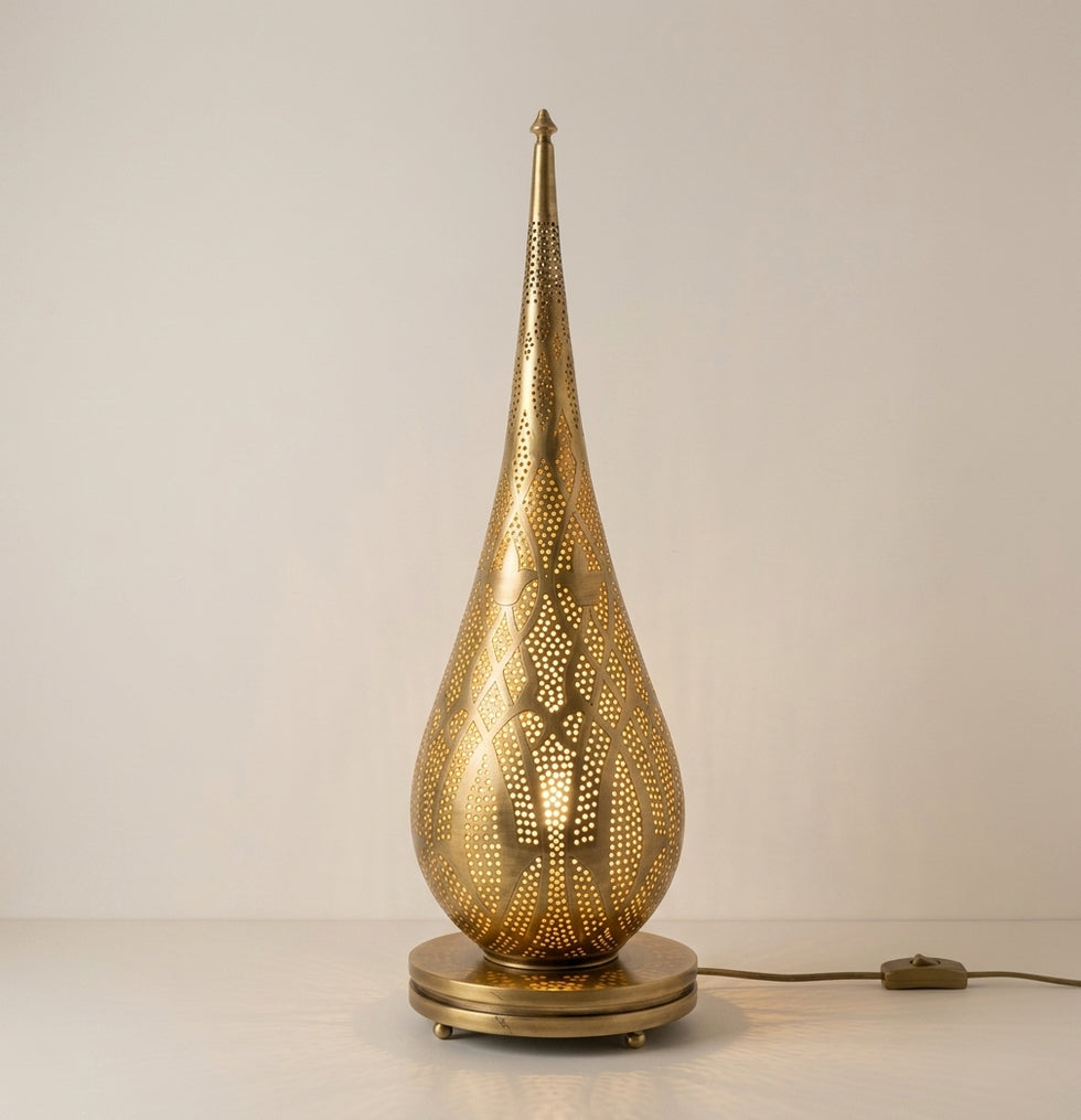 Filigree Brass Moroccan Floor Lamp