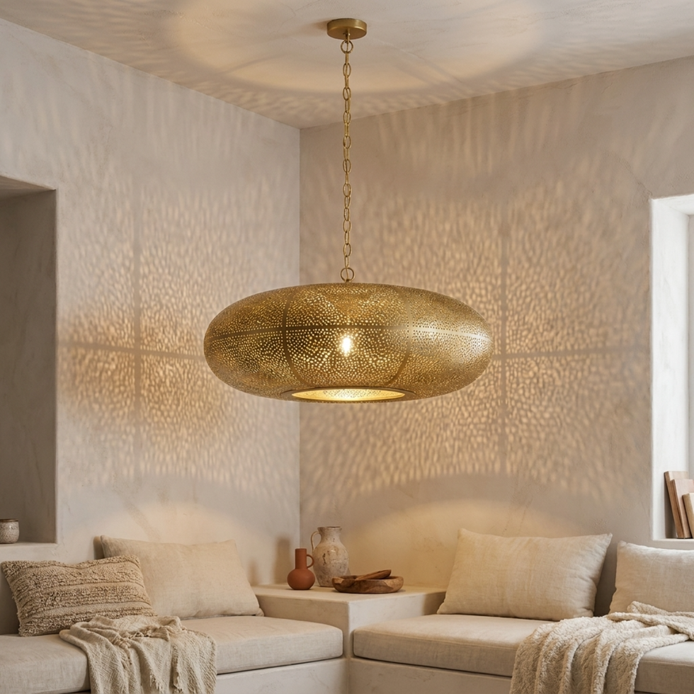 Moroccan Pendant Light – Brass Dome