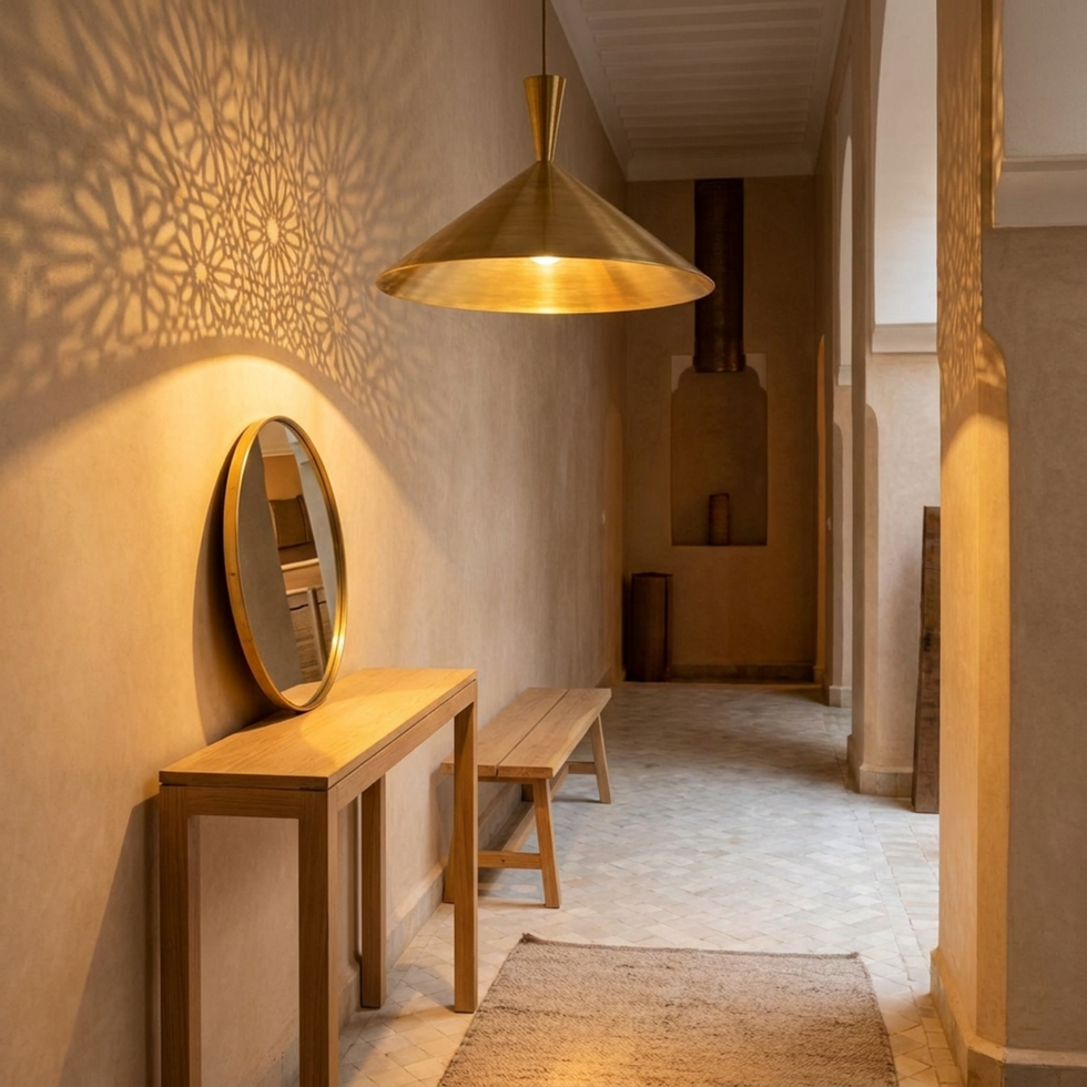 Moroccan Pendant Light – Brass Dome Kitchen