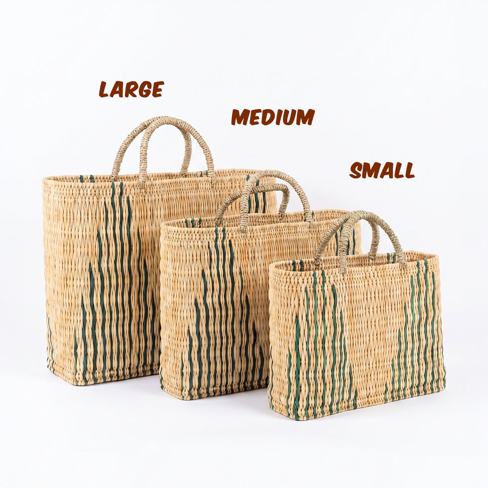 green-striped-moroccan-wicker-bag-handwoven-summer-tote-beach-vacation-basket-three-sizes