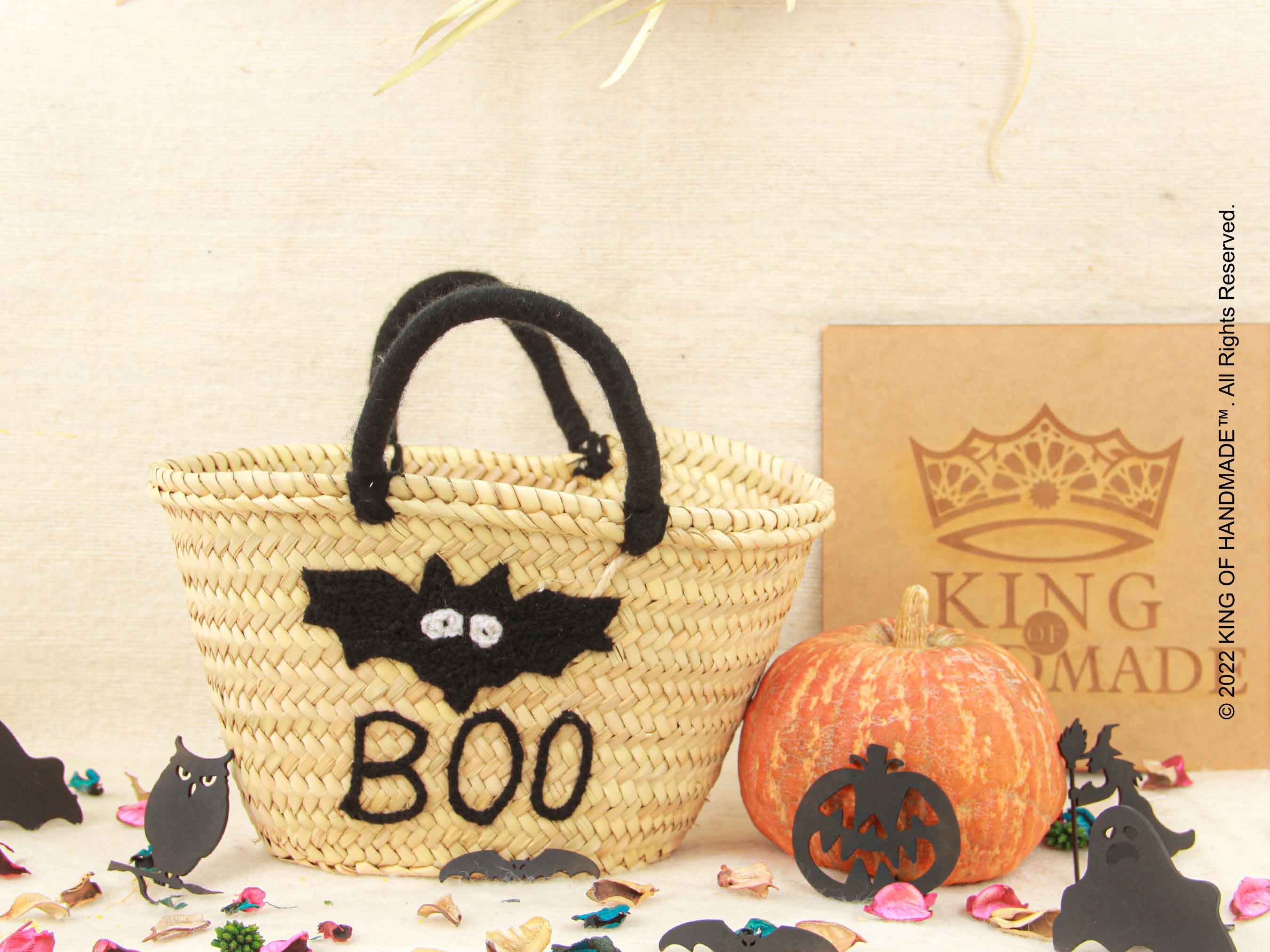 Boo! Halloween Bat Basket - Personalized