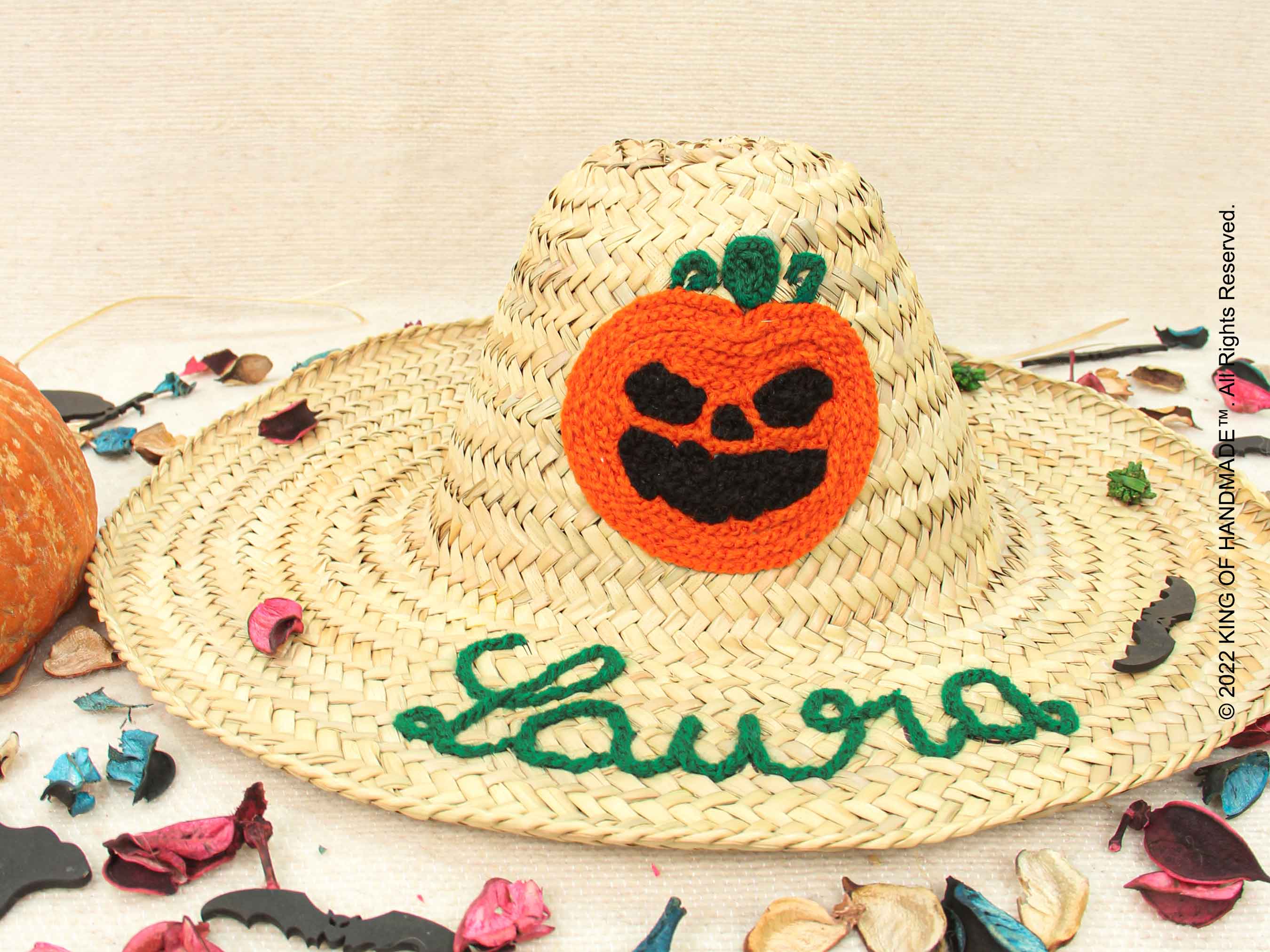 Halloween Straw Hat Gift for Adult