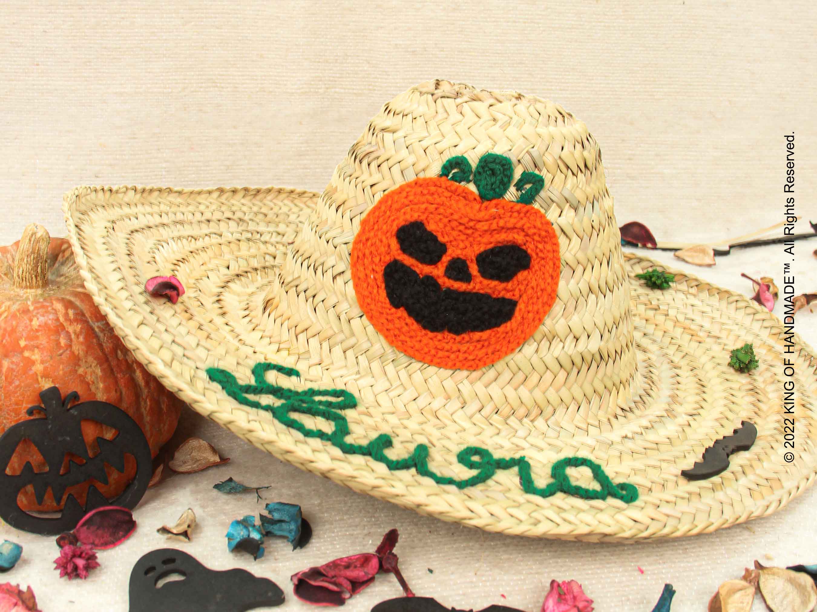 Halloween Straw Hat Gift for Adult