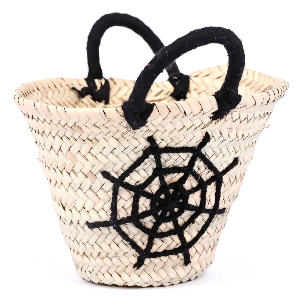 Personalized Spider Web Halloween Straw Tote