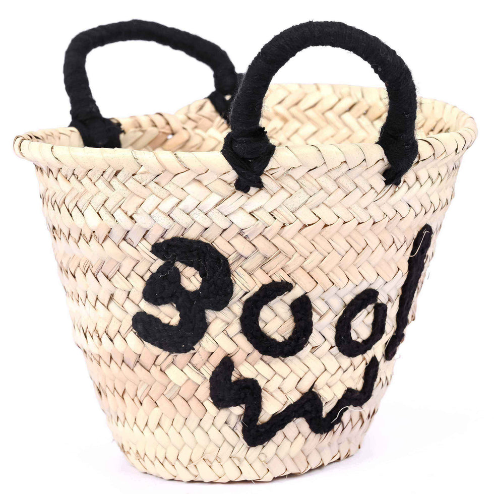 Personalized Boo Skull Halloween Straw Basket