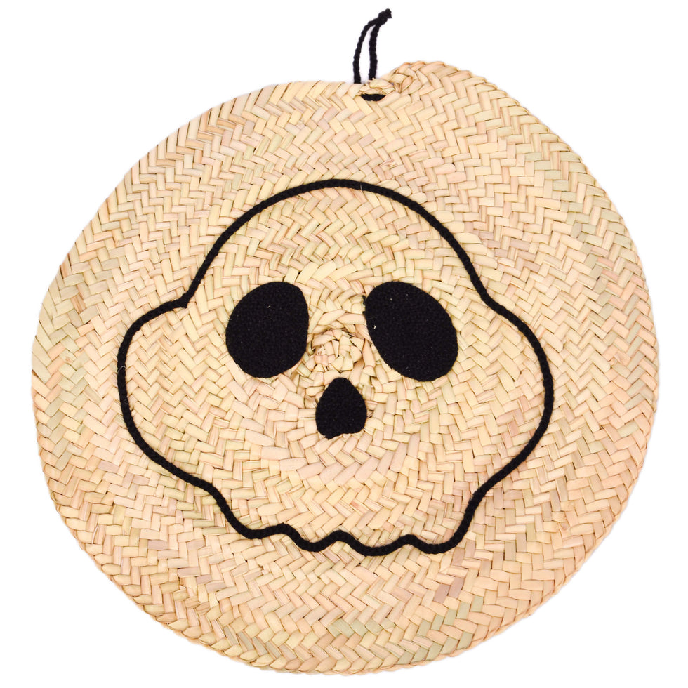 Cute Skull Halloween Straw Wall Hanging