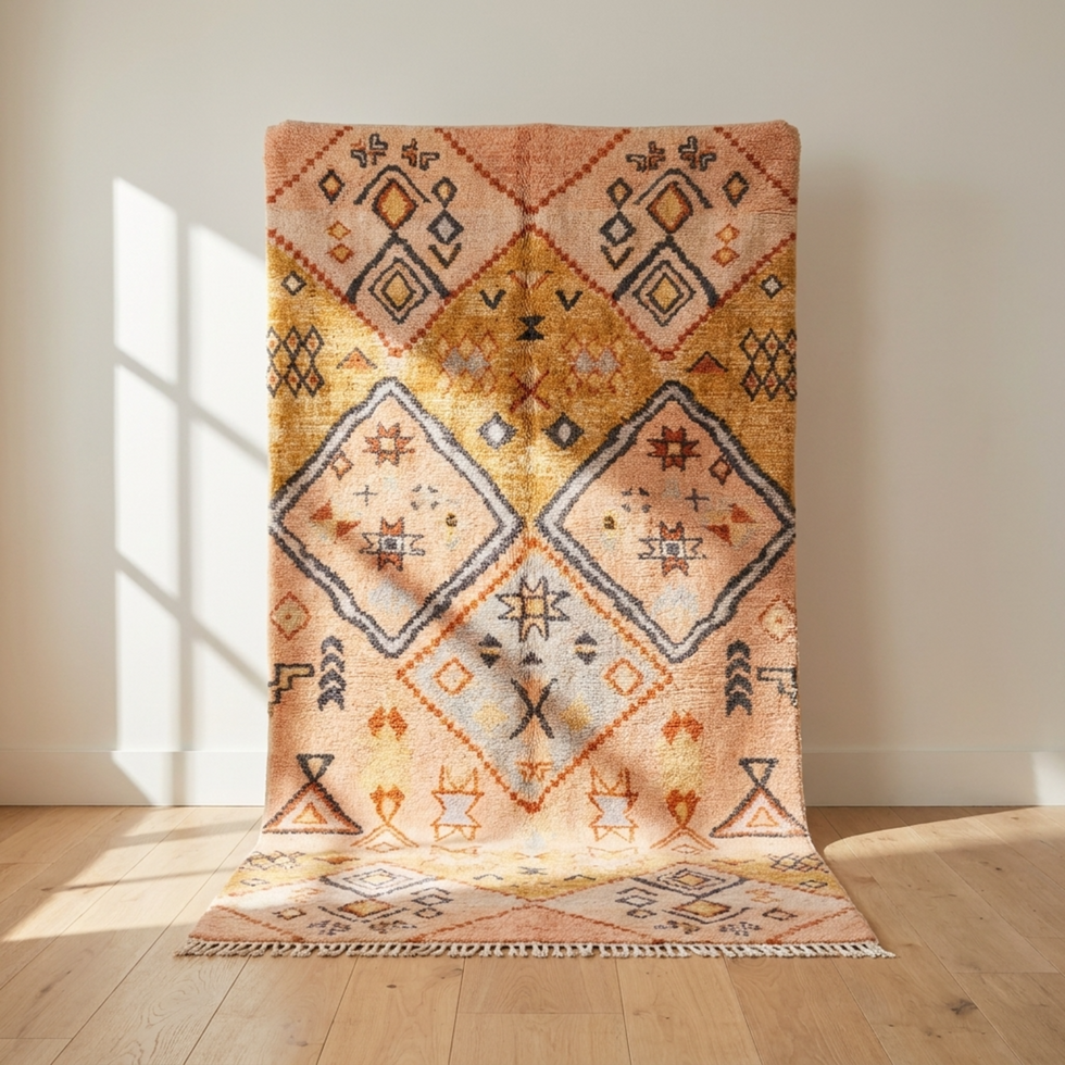 Boujaad Rug – Terracotta Flatweave Diamond Wool Area Rug