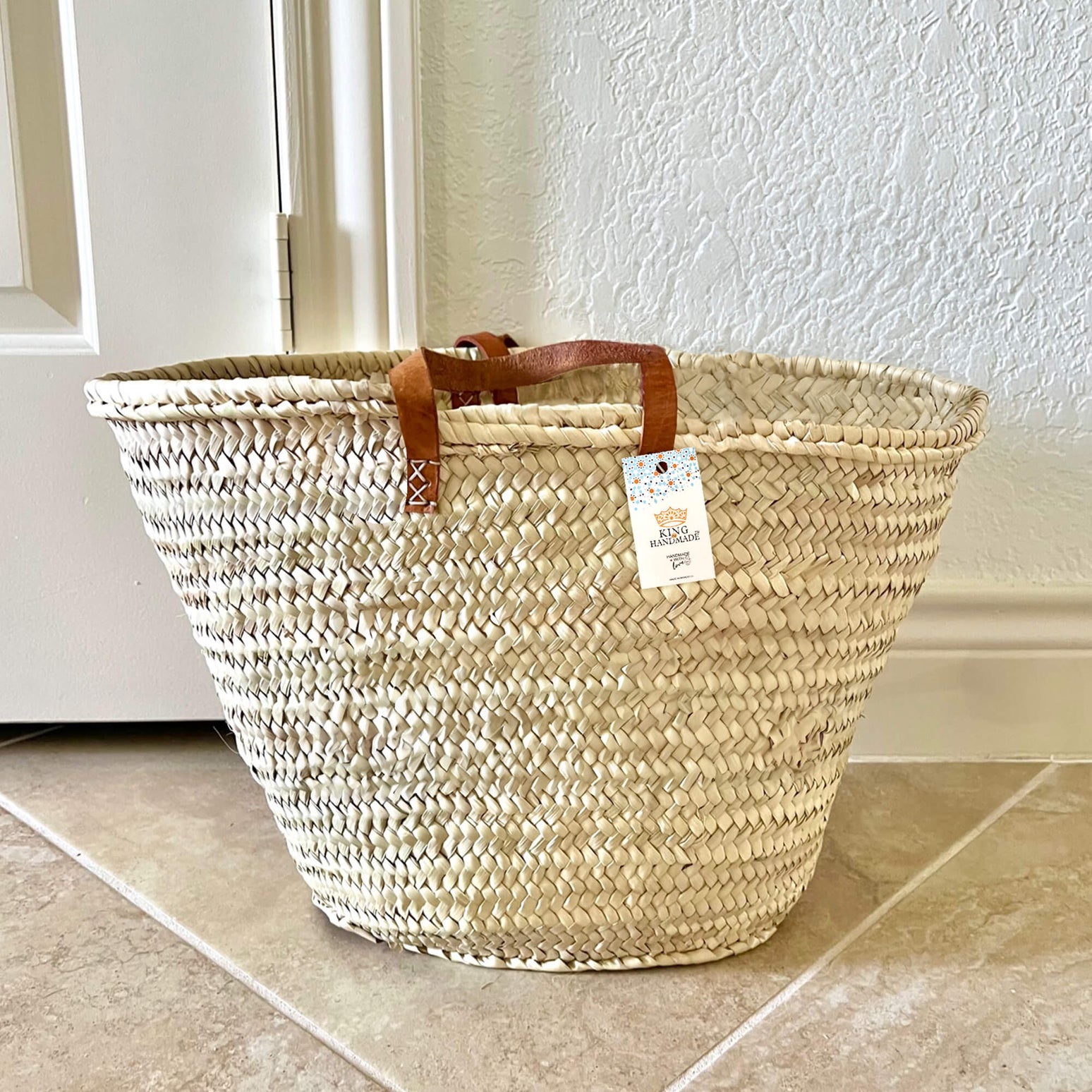 Variety of straw baskets in different styles and sizes