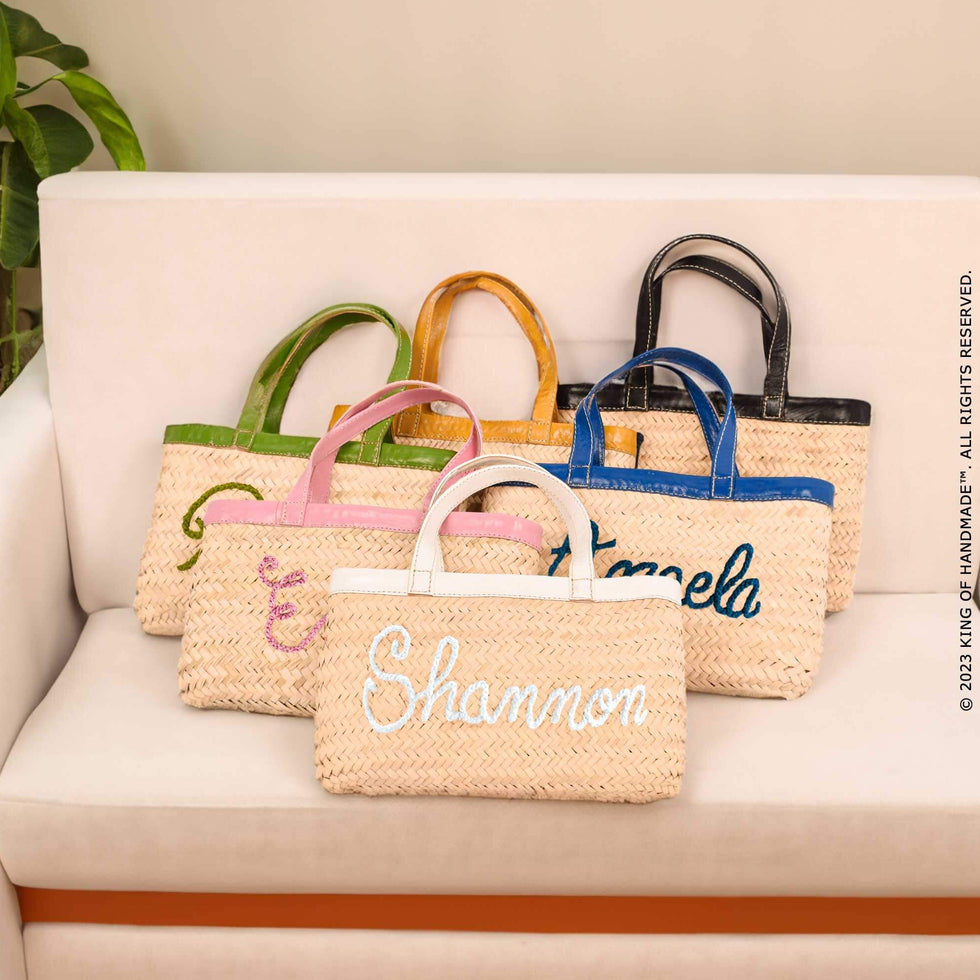 Personalized Mini Straw Handbag Gift