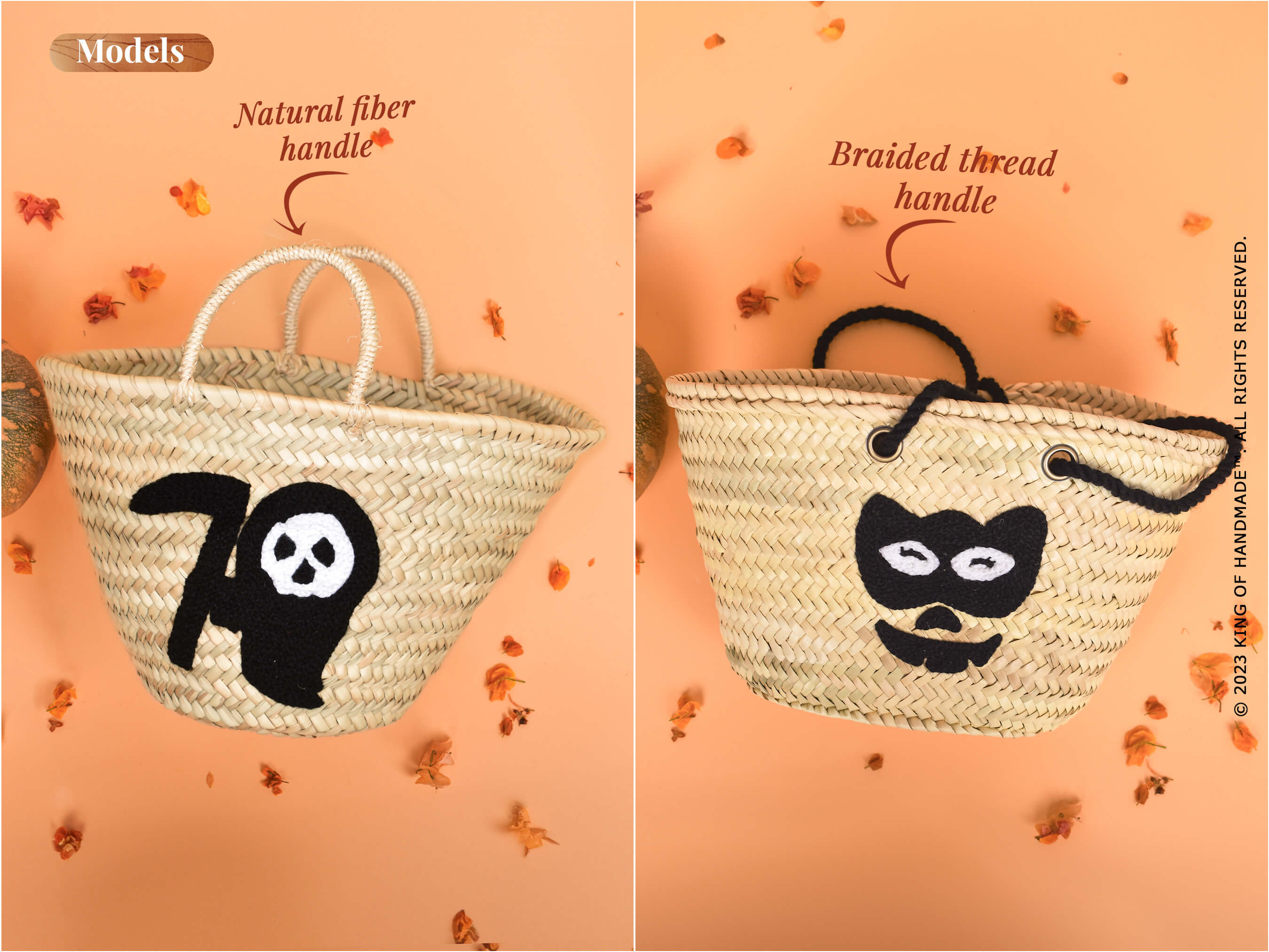 Halloween bucket - Diego Bat Skeleton basket