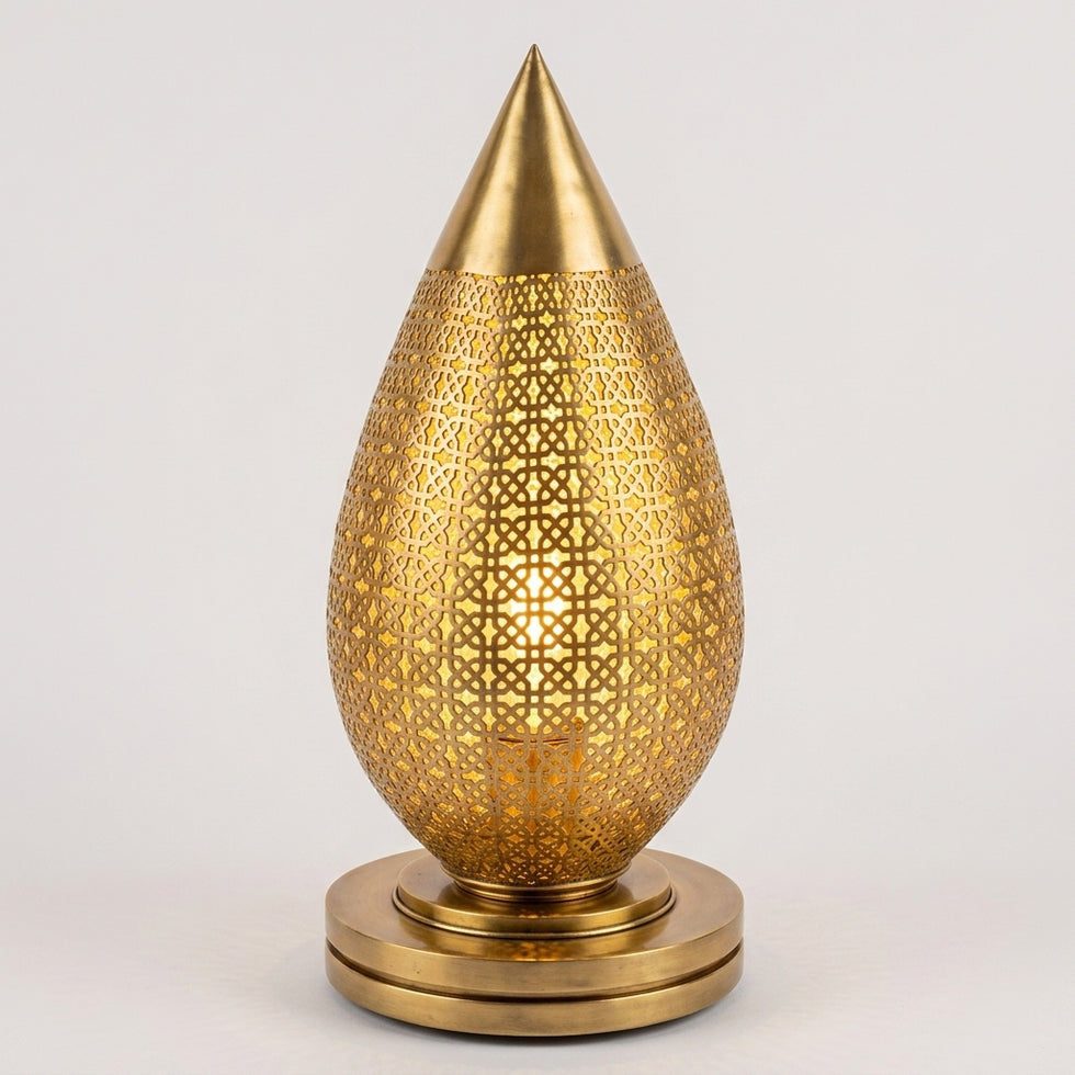 Moroccan Floor Lamp – Brass Filigree