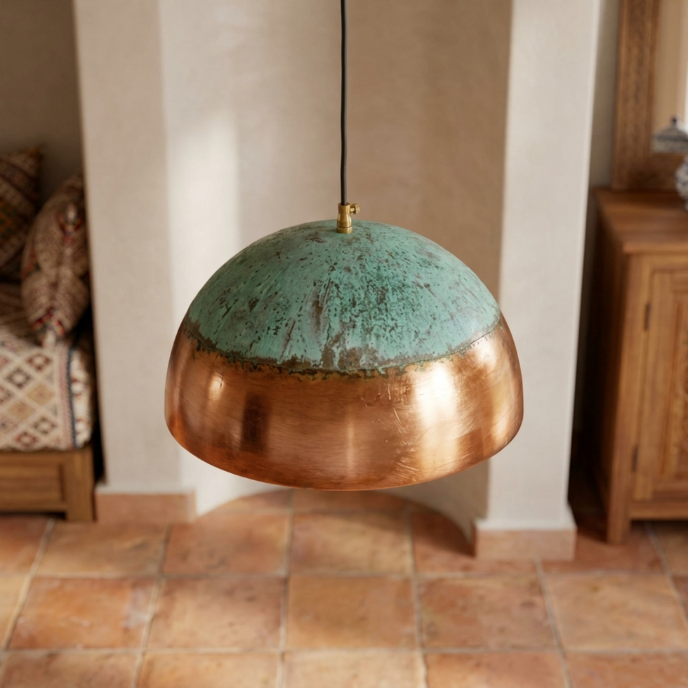 Moroccan Pendant Light – Brass Filigree Openwork Kitchen