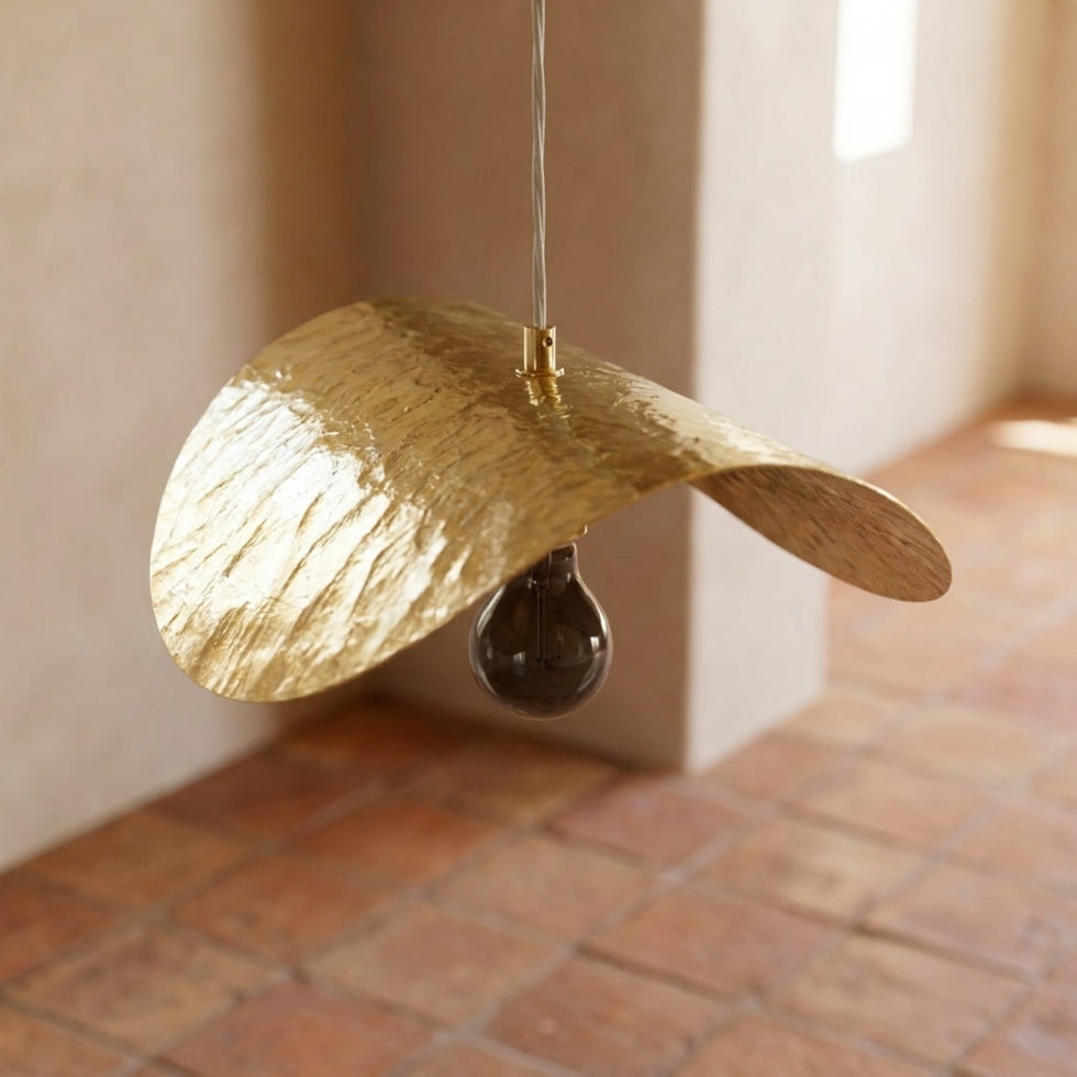 Handmade Moroccan Pendant Light – Brass Filigree Openwork Living Room