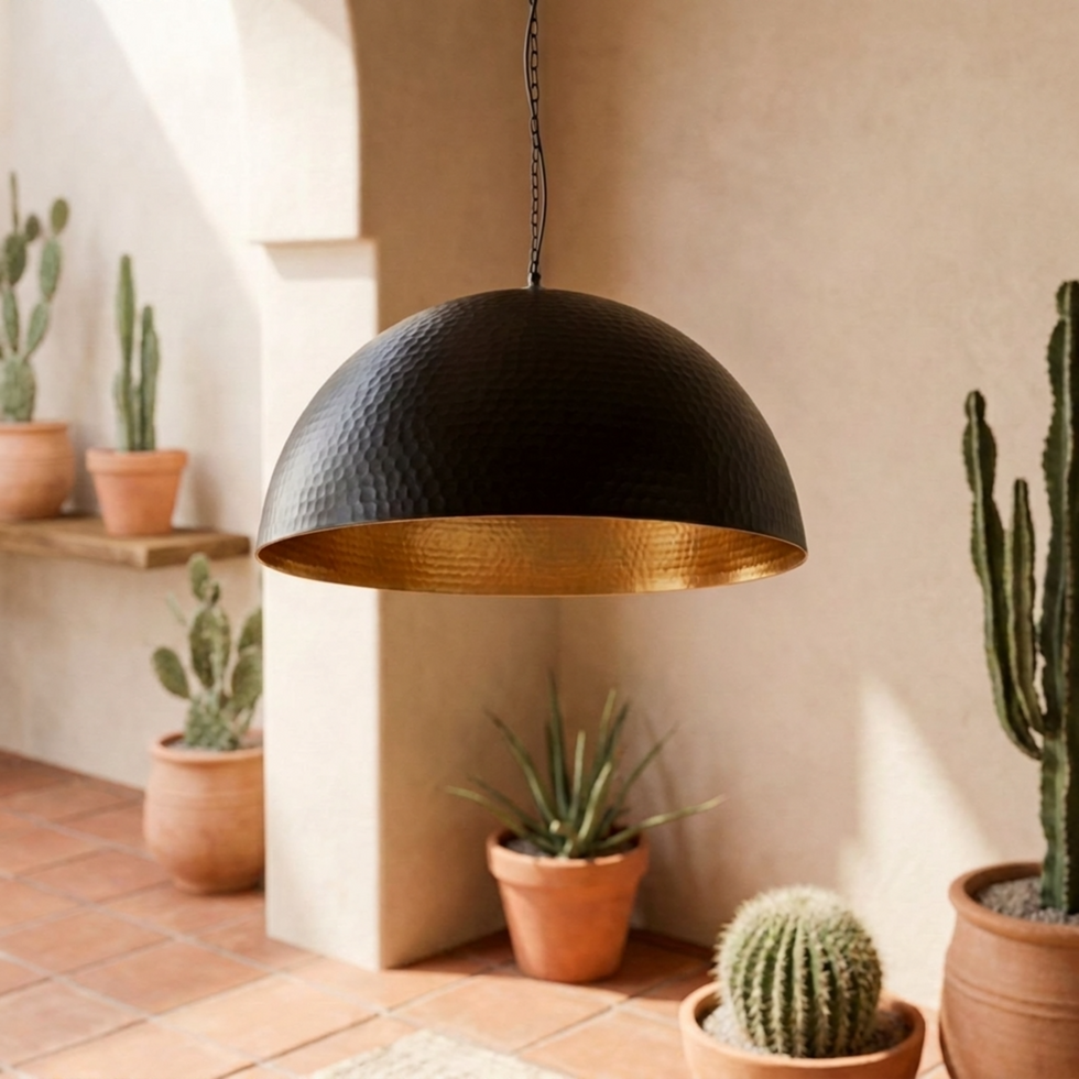 Moroccan Pendant Light – Brass Filigree Statement Light
