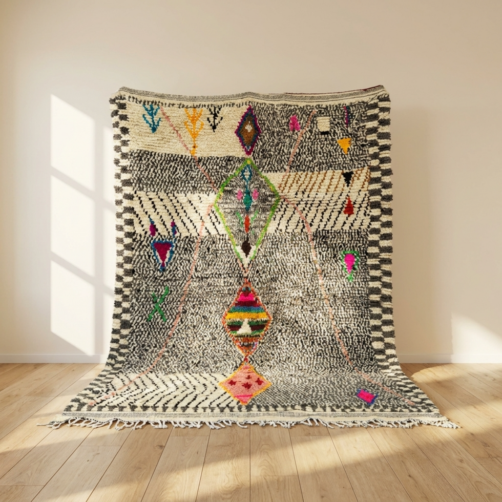 Azilal Rug – Multicolor Diamond Wool Rug