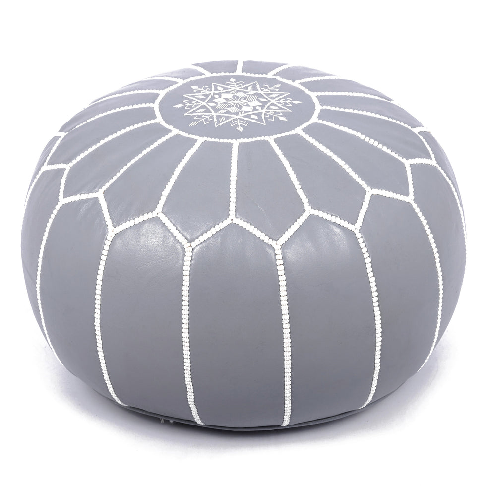 Genuine Leather Pouf Unstuffed - Moroccan Ottoman Footstool, Footrest Cover Boho Decor Bohemian Living Room, Bedroom, Kids Gift & Wedding Room Hand Stitched by Artisans Used As Hassock pouf ottoman hassock  hassocks and ottomans leather pouf hassock furniture pouf ottoman moroccan pouf pouf ottoman leather ottoman