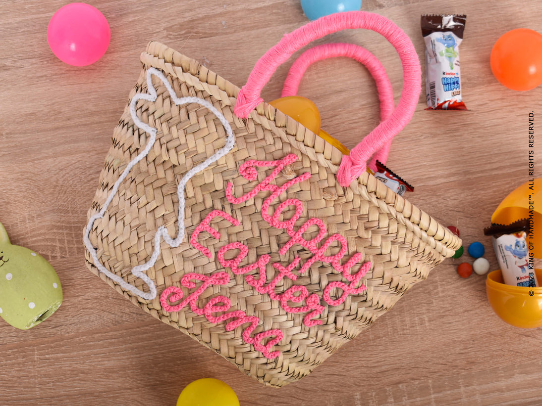 Customizable Easter Basket ready to fill with favorite treats.