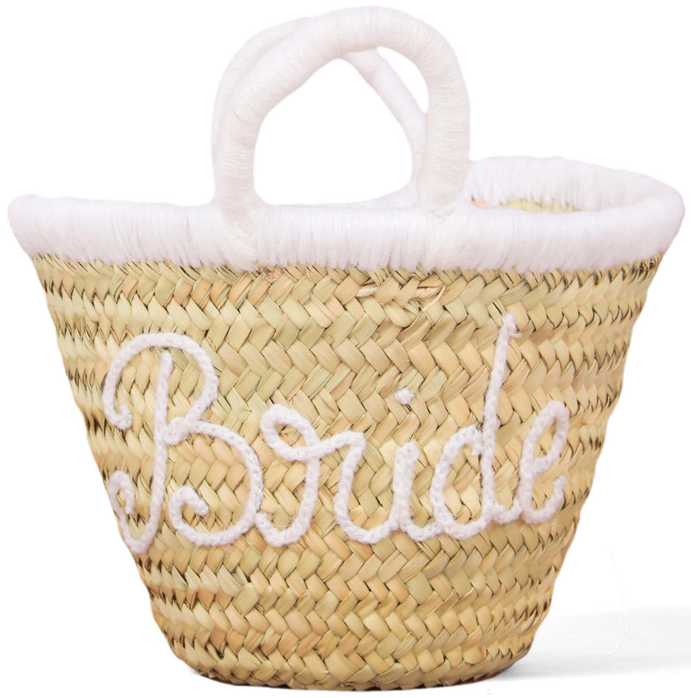 Bride Straw Beach Bag – Personalized Moroccan Basket Tote