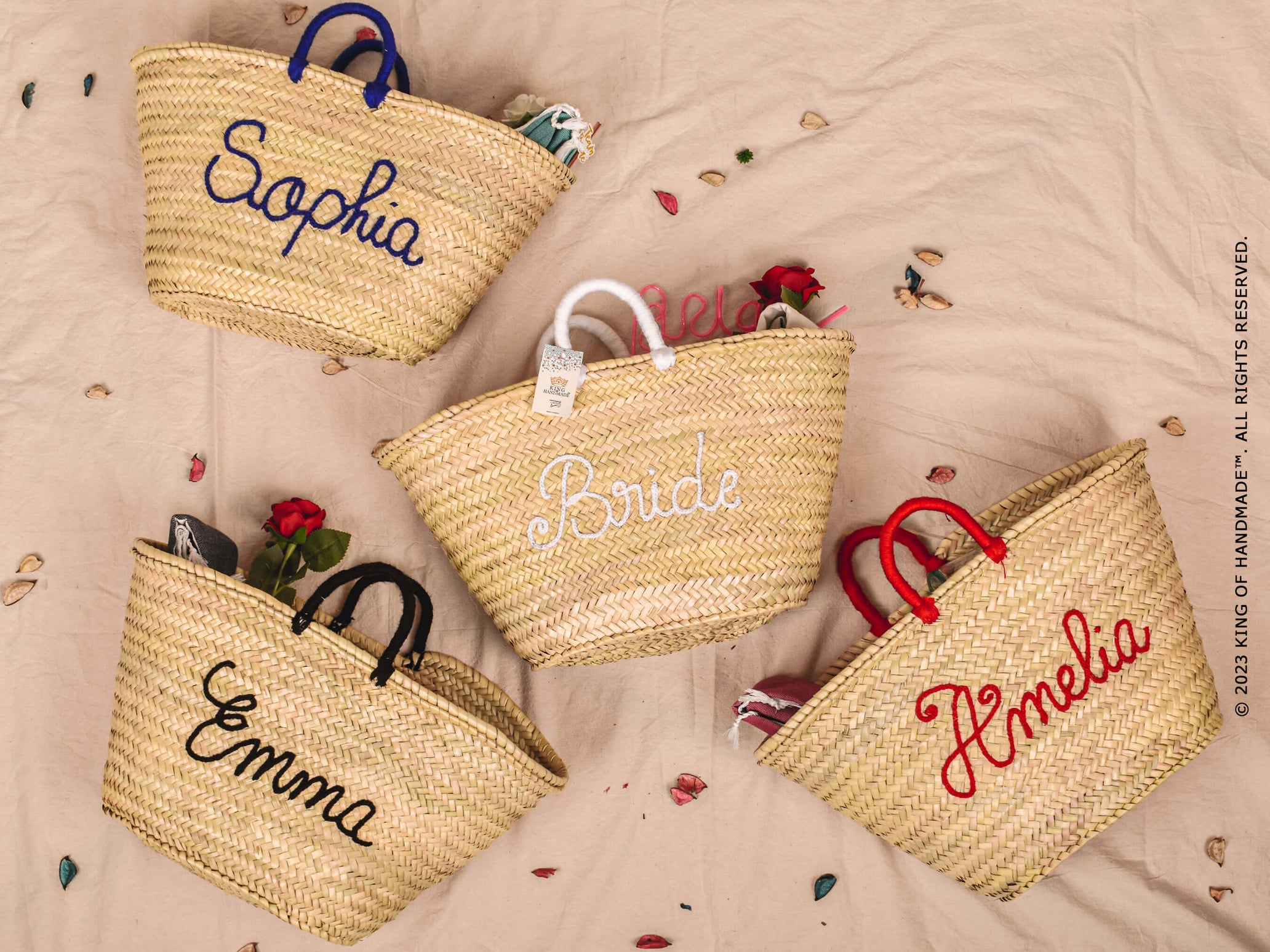 Large personalized beach bag used for home storage